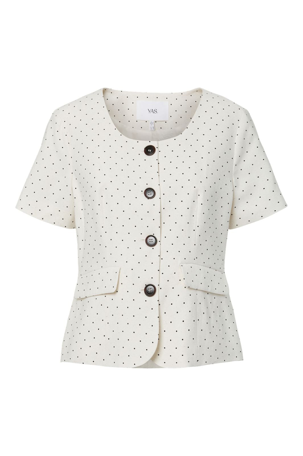 YAS - Yasdotly Ss Blazer - 5018045 Star White W. Black Dots