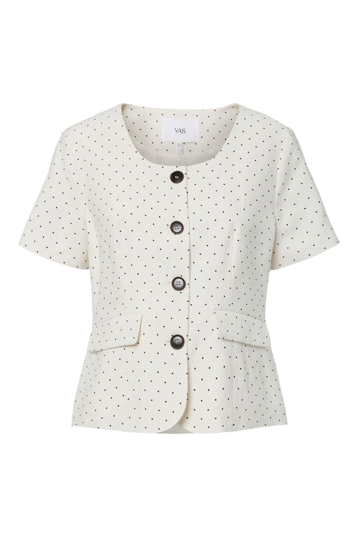 YAS - Yasdotly Ss Blazer - 5018045 Star White W. Black Dots