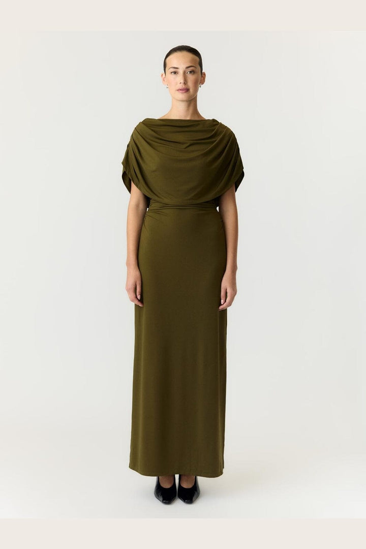 YAS - Yasdrala Cape Maxi Dress - 5244115 Dark Olive