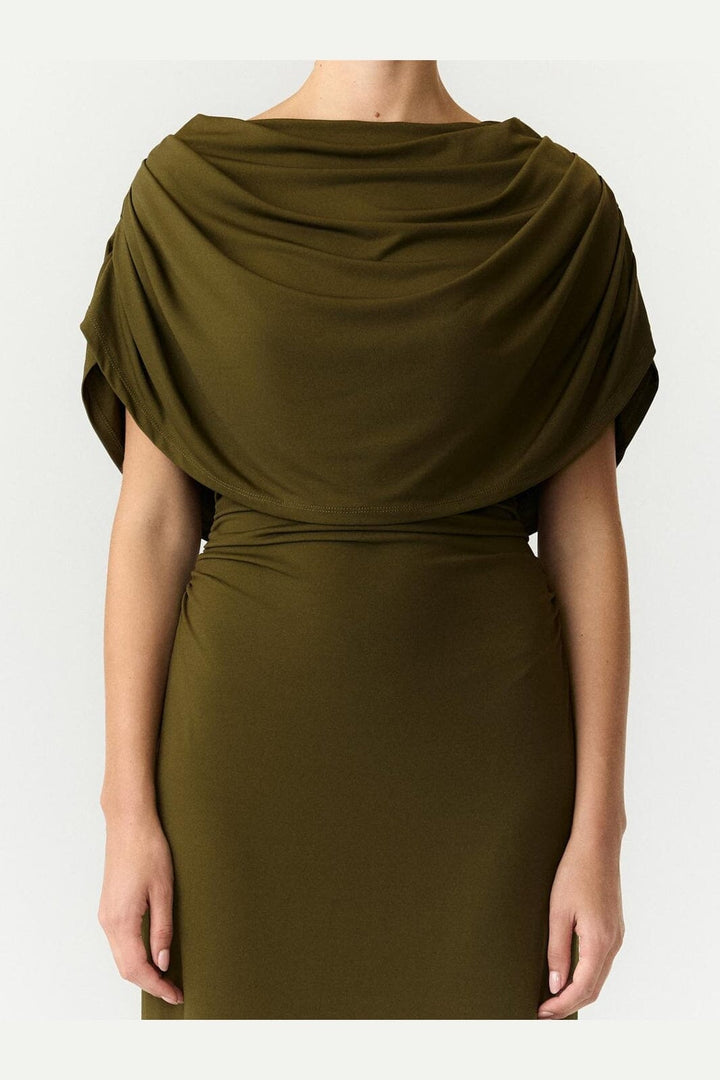 YAS - Yasdrala Cape Maxi Dress - 5244115 Dark Olive