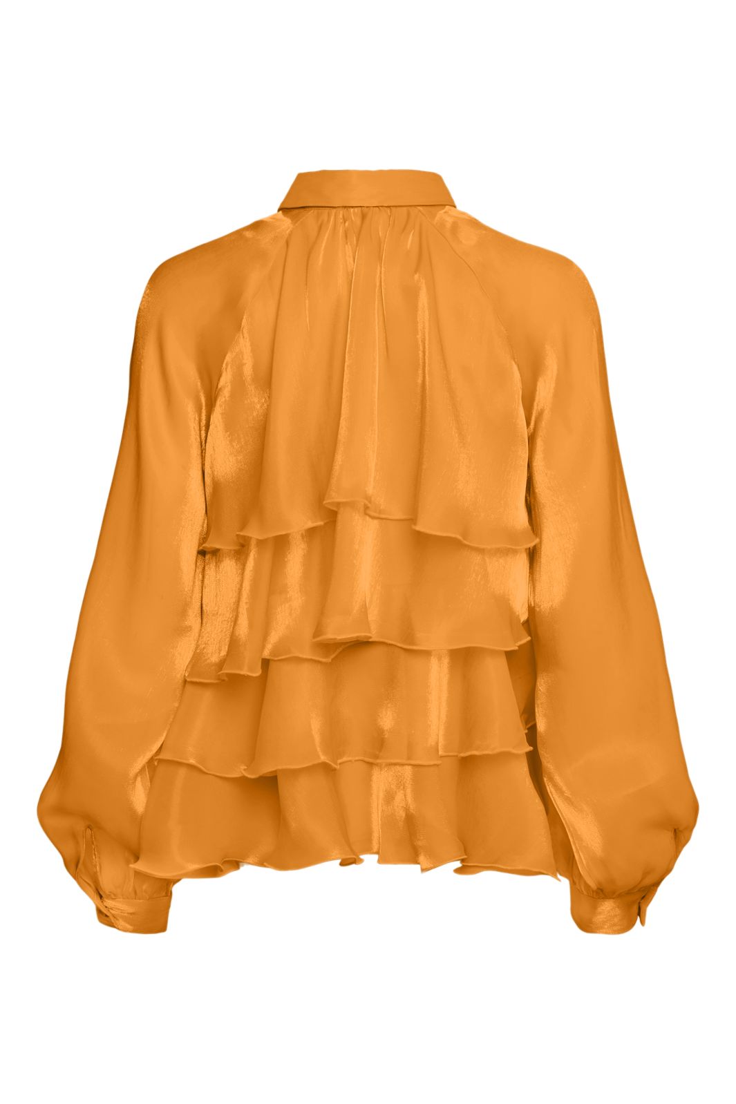 YAS - Yaseloise Ls Shiny Top - 4846741 Flame Orange