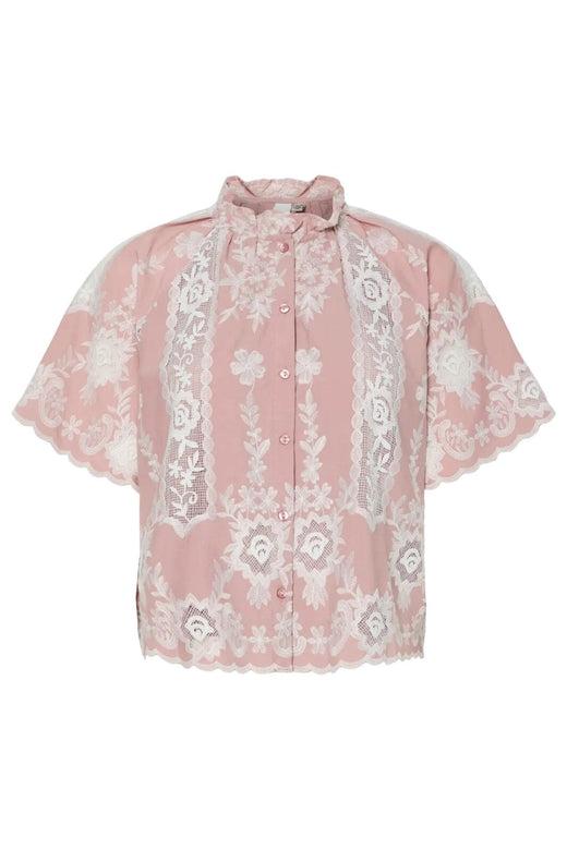 Y.A.S - Yasemina Ss Embroidered Shirt Fest - 4754021 Zephyr