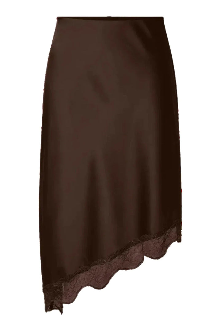 YAS - Yaseveline Midi Lace Skirt - 5148079 Chocolate Brown Nederdele 