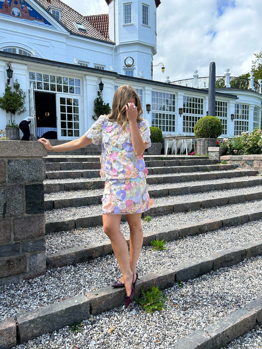 YAS - Yasflowering Ss Top - 4886953 Lavendula Pastel Flowers Toppe 