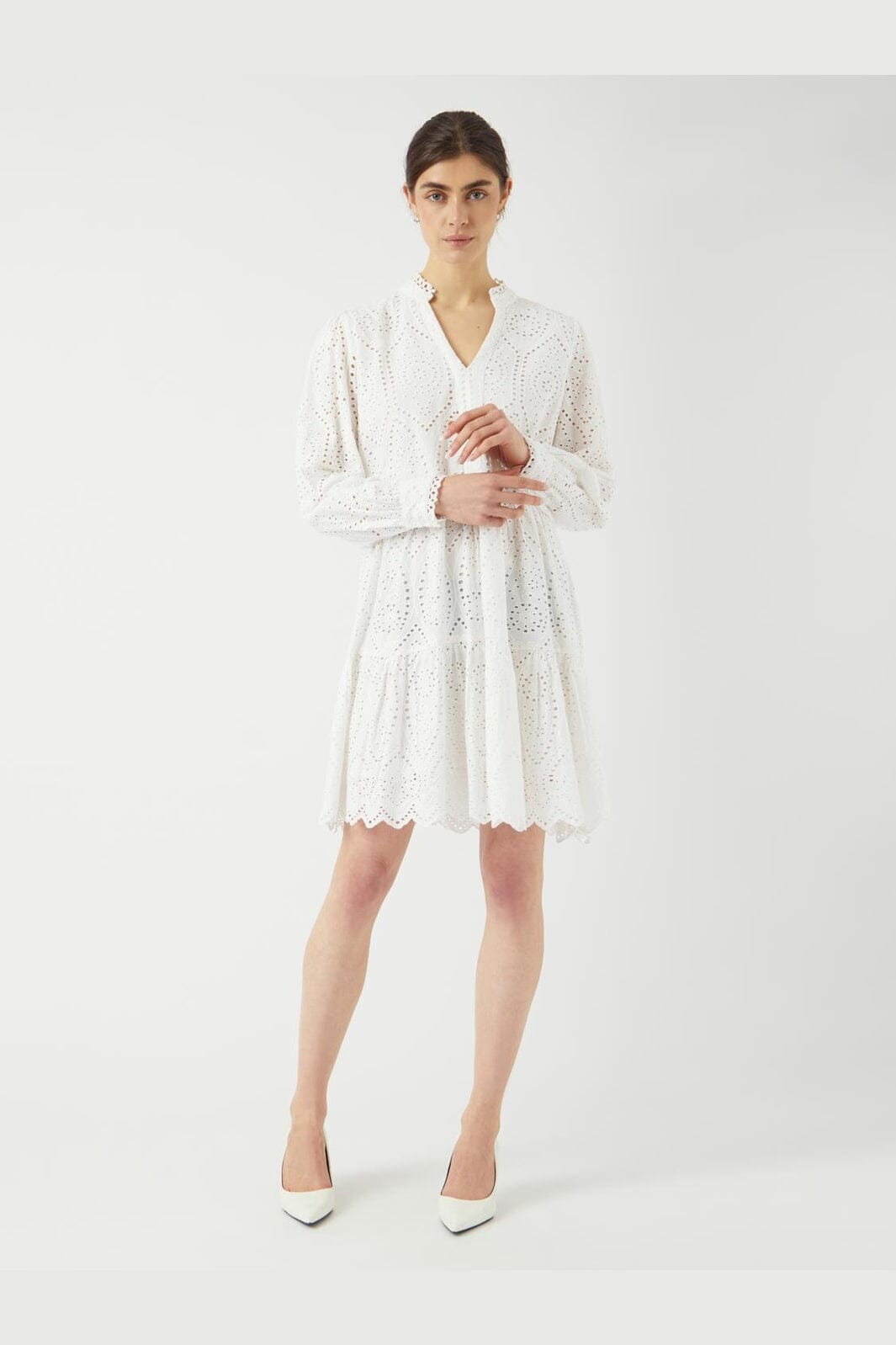 YAS - Yasholi Ls Dress - 3909562 Star White