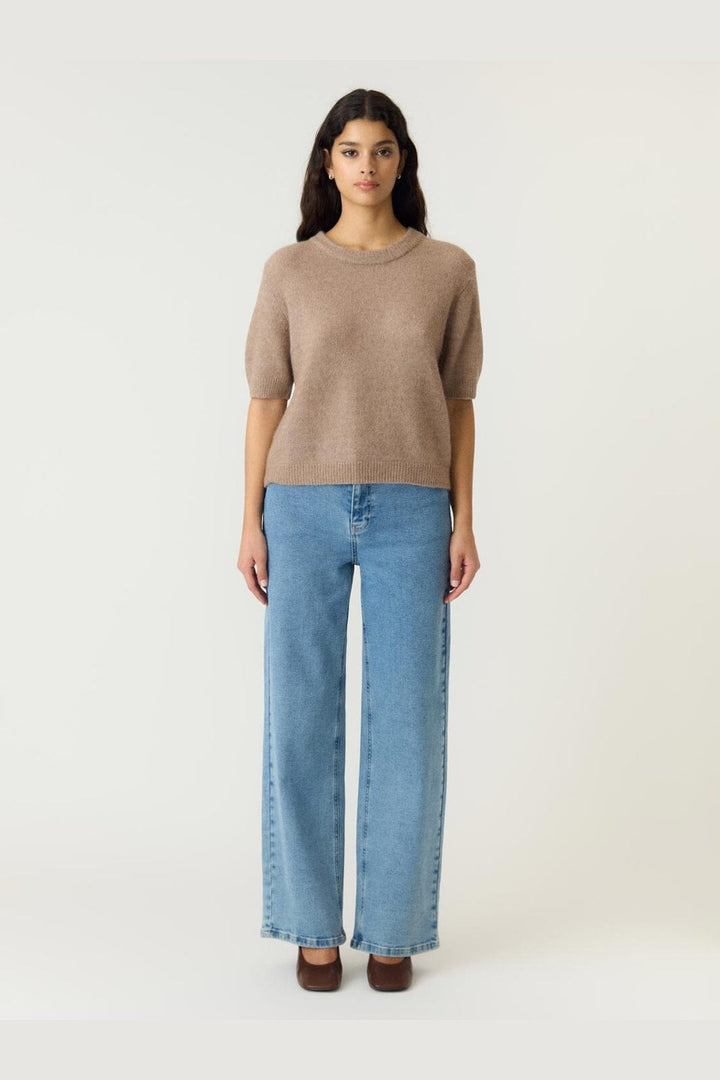 YAS - Yasjohi Ss Wool Blend Pullover - 5054490 Taupe Gray