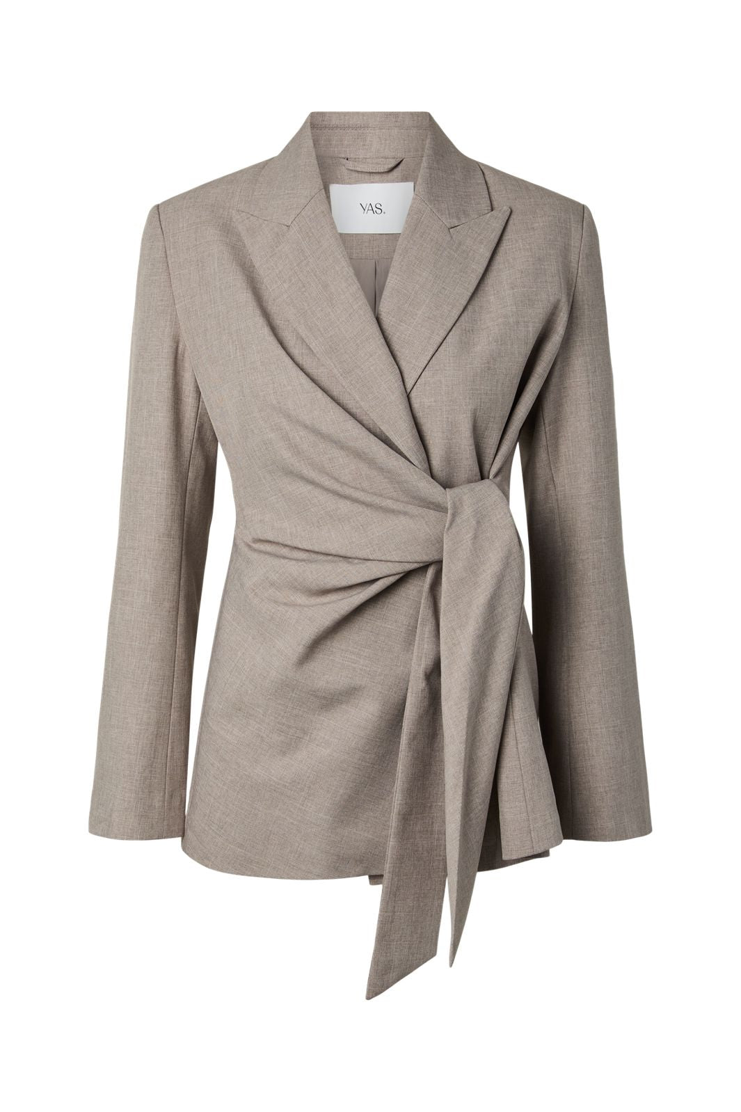YAS - Yasmalino Ls Wrap Blazer - 5167119 Medium Grey Melange