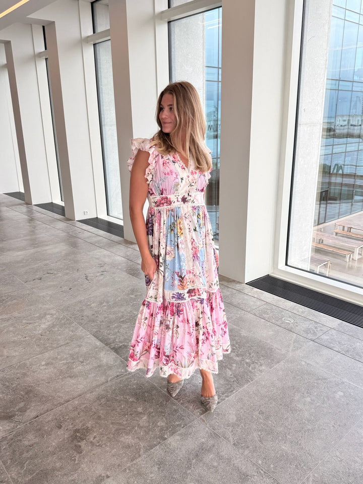 YAS - Yasmessa Long Dress Fest - 5017213 Pristine W. Ballerina/Skyway Kjoler 
