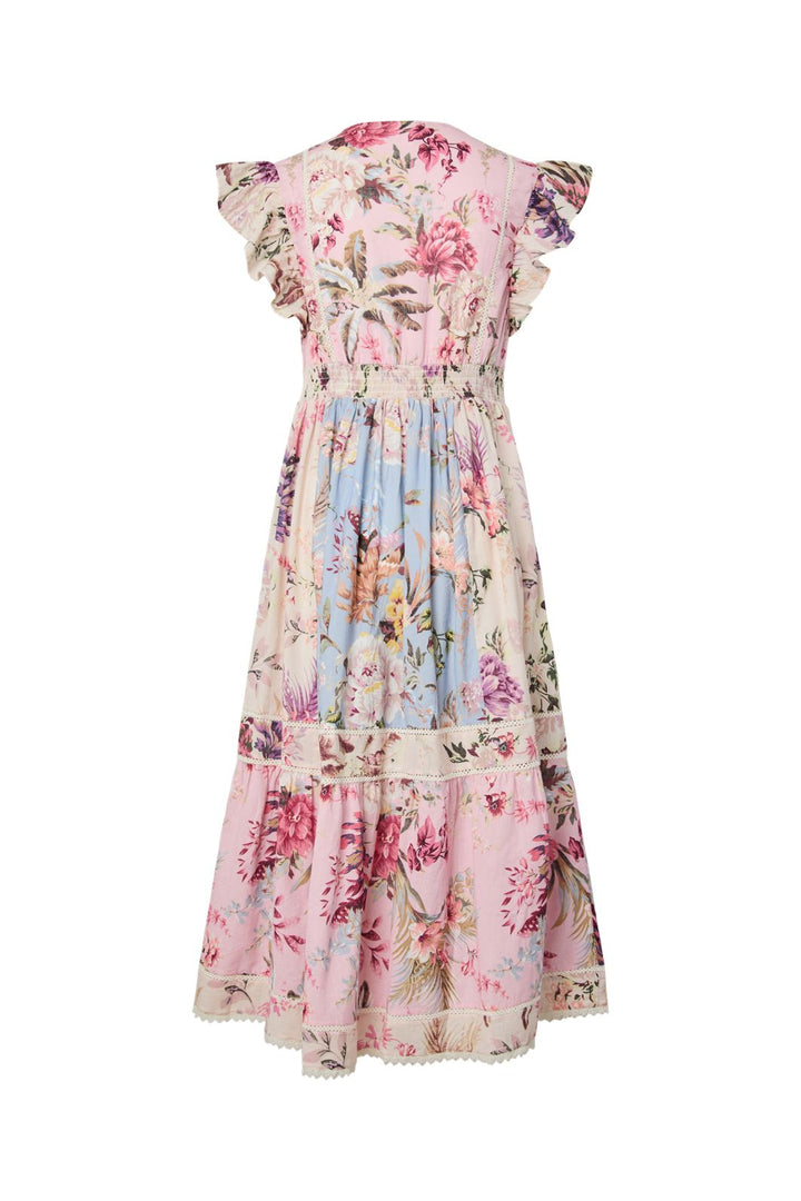 YAS - Yasmessa Long Dress Fest - 5017213 Pristine W. Ballerina/Skyway