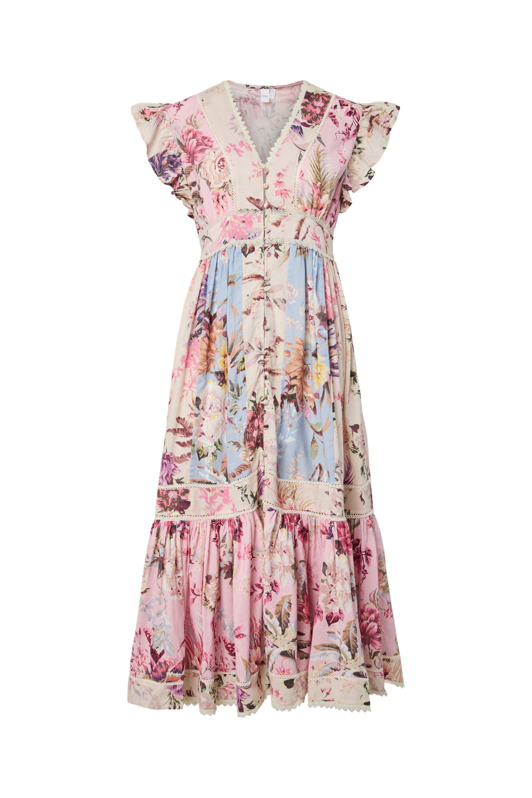 YAS - Yasmessa Long Dress Fest - 5017213 Pristine W. Ballerina/Skyway