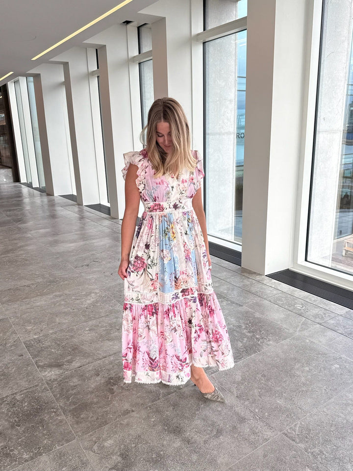YAS - Yasmessa Long Dress Fest - 5017213 Pristine W. Ballerina/Skyway Kjoler 