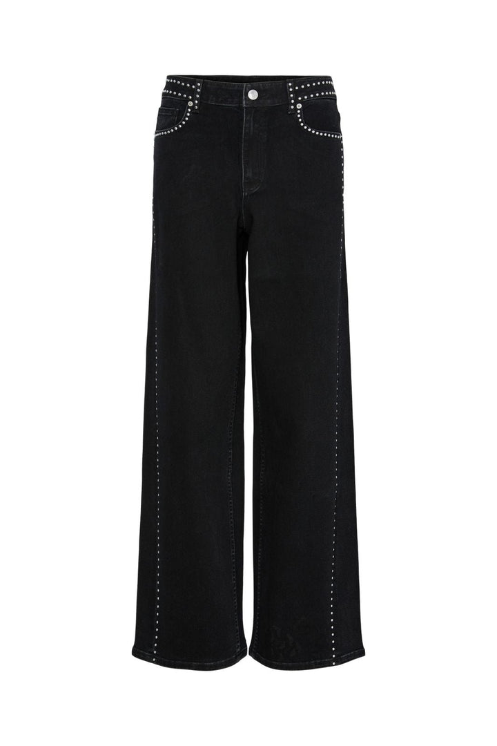 YAS - Yasnoelle Studded Jeans - 4931525 Dark Grey Denim