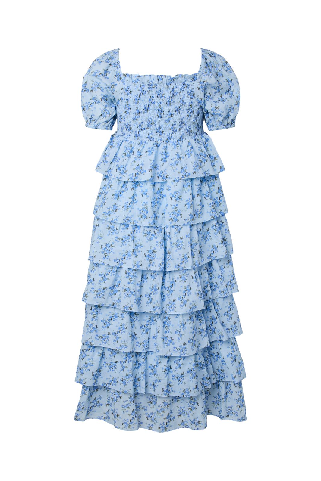 YAS - Yasnora Ss Long Dress - 5113854 Skyway Ditsy Flower