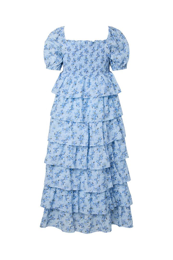 YAS - Yasnora Ss Long Dress - 5113854 Skyway Ditsy Flower