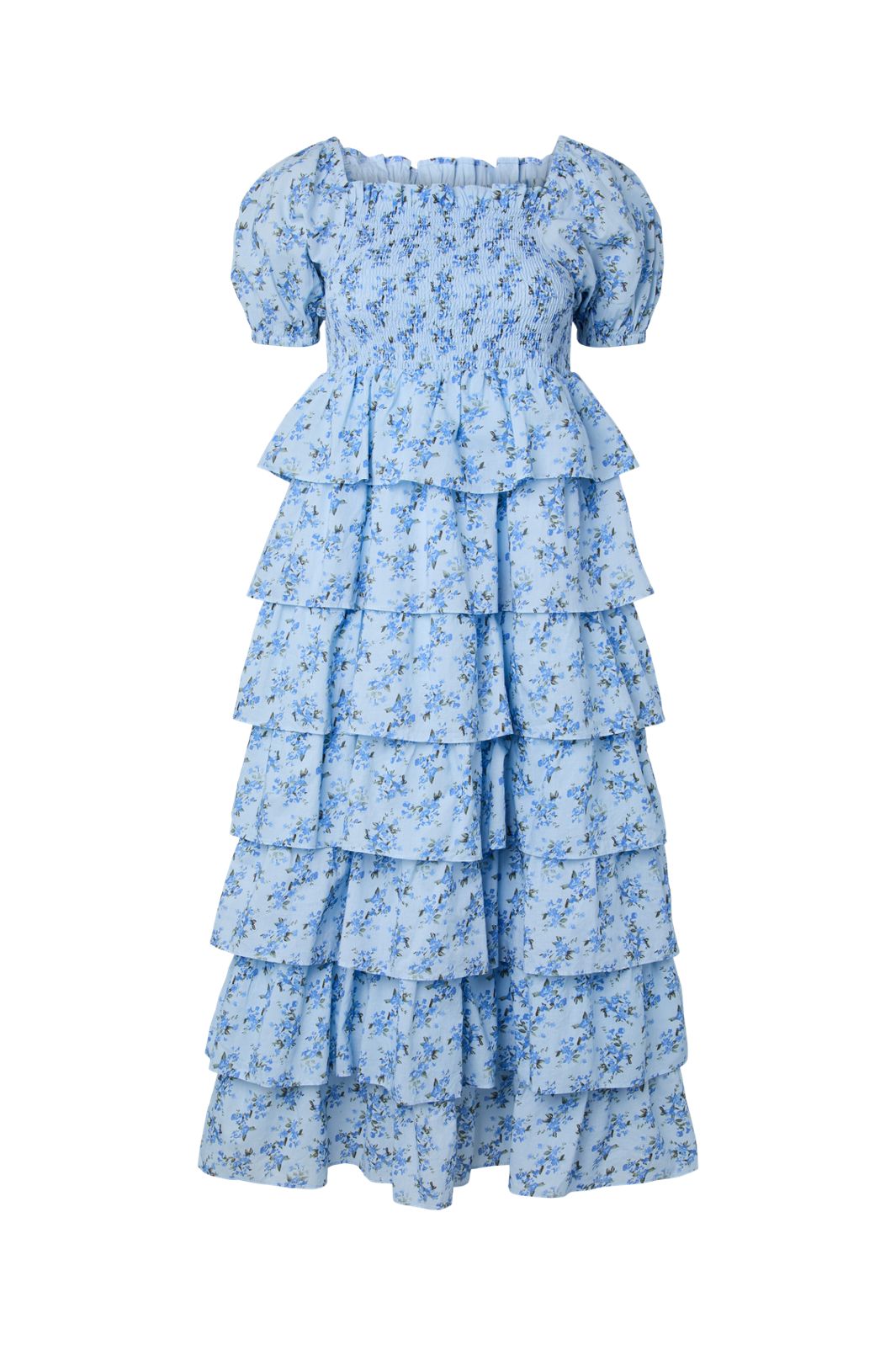 YAS - Yasnora Ss Long Dress - 5113854 Skyway Ditsy Flower