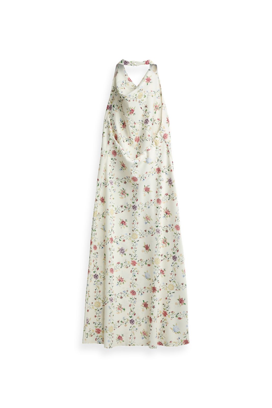 YAS - Yaspella Halterneck Long Dress - 5166046 Pristine Hannah Print