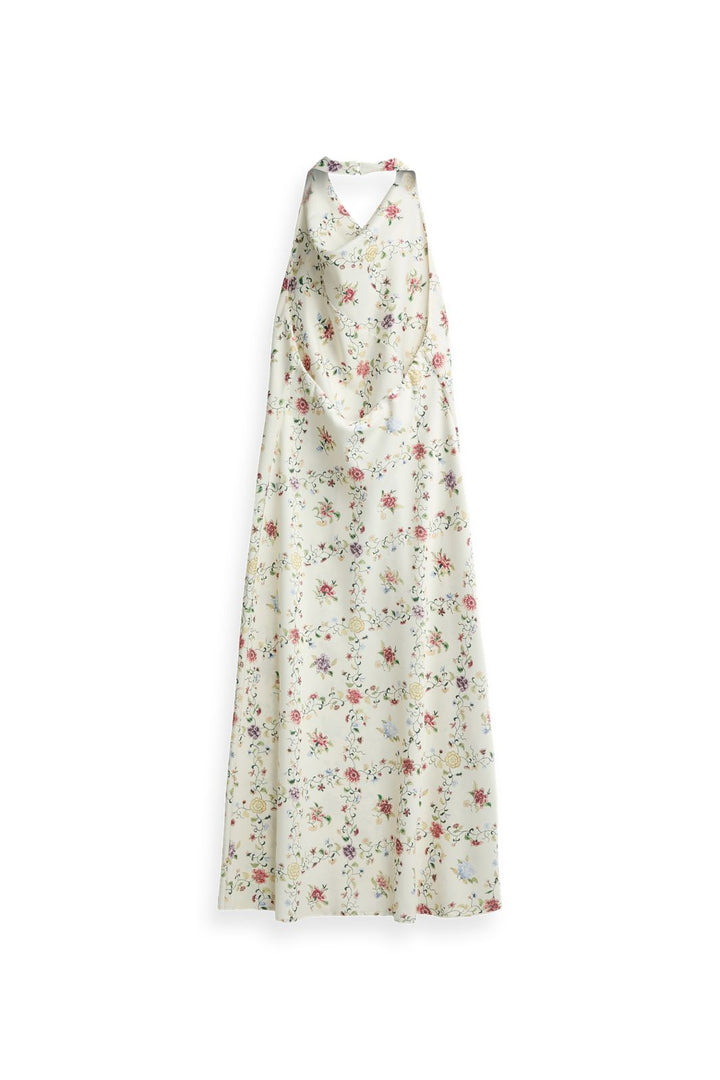 YAS - Yaspella Halterneck Long Dress - 5166046 Pristine Hannah Print
