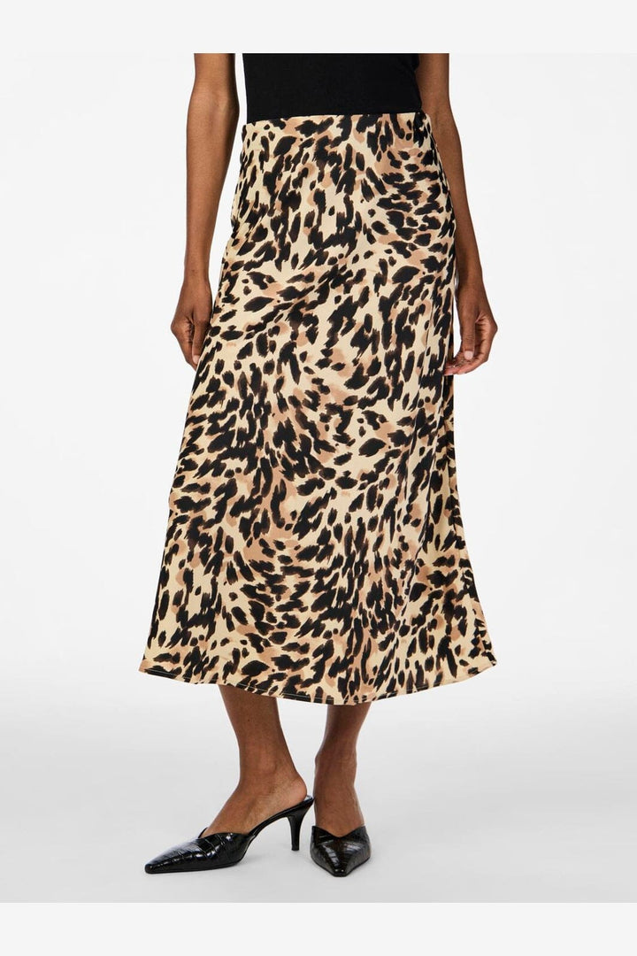 YAS - Yaspella Midi Skirt - 4545176 Black Leo Print