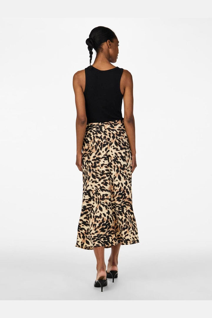 YAS - Yaspella Midi Skirt - 4545176 Black Leo Print