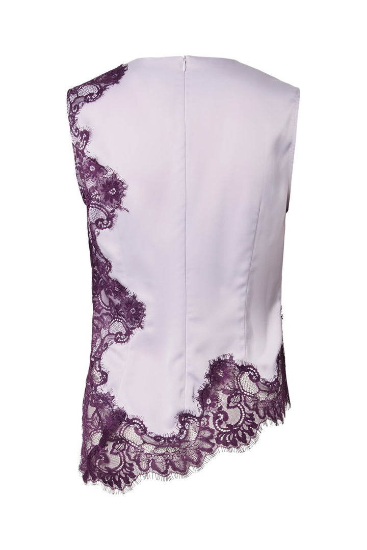 YAS - Yaspella Sl Lace Top Story - 5134994 Orchid Petal W Wineberry Lace