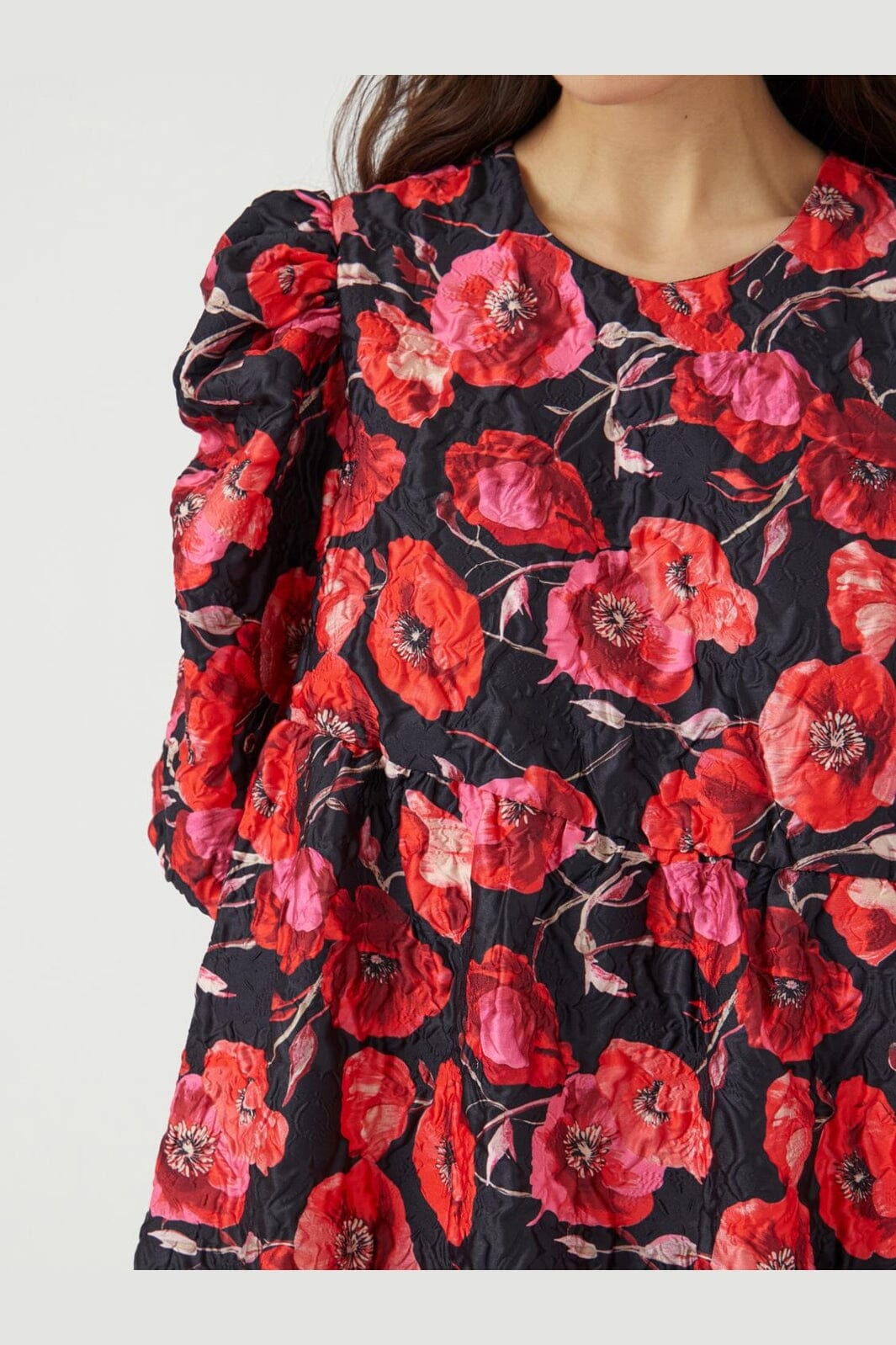 YAS - Yaspoppina 2/4 Dress - 4860928 Black Poppina Aop