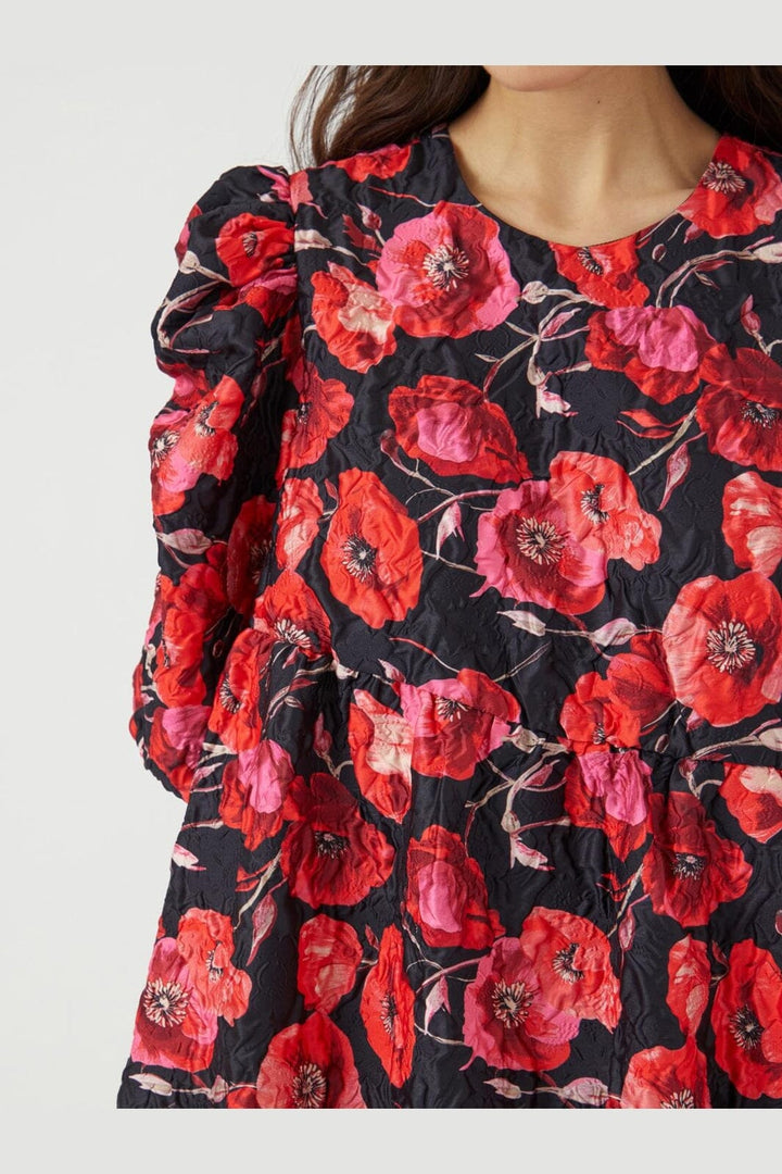 YAS - Yaspoppina 2/4 Dress - 4860928 Black Poppina Aop