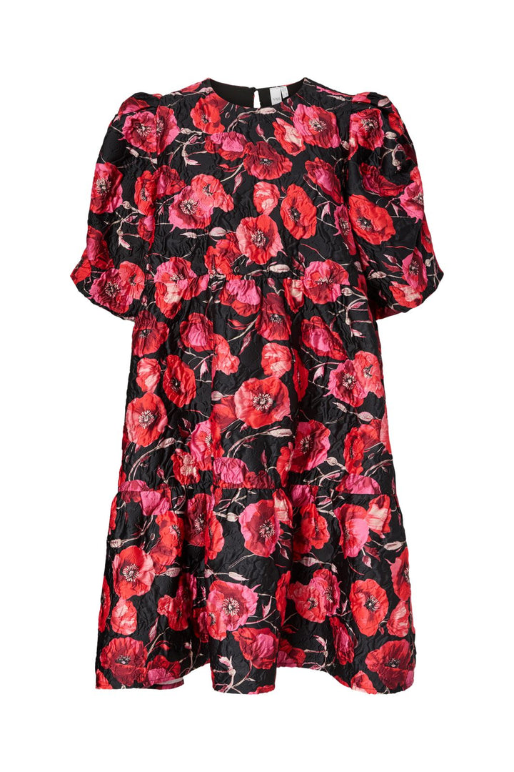 YAS - Yaspoppina 2/4 Dress - 4860928 Black Poppina Aop