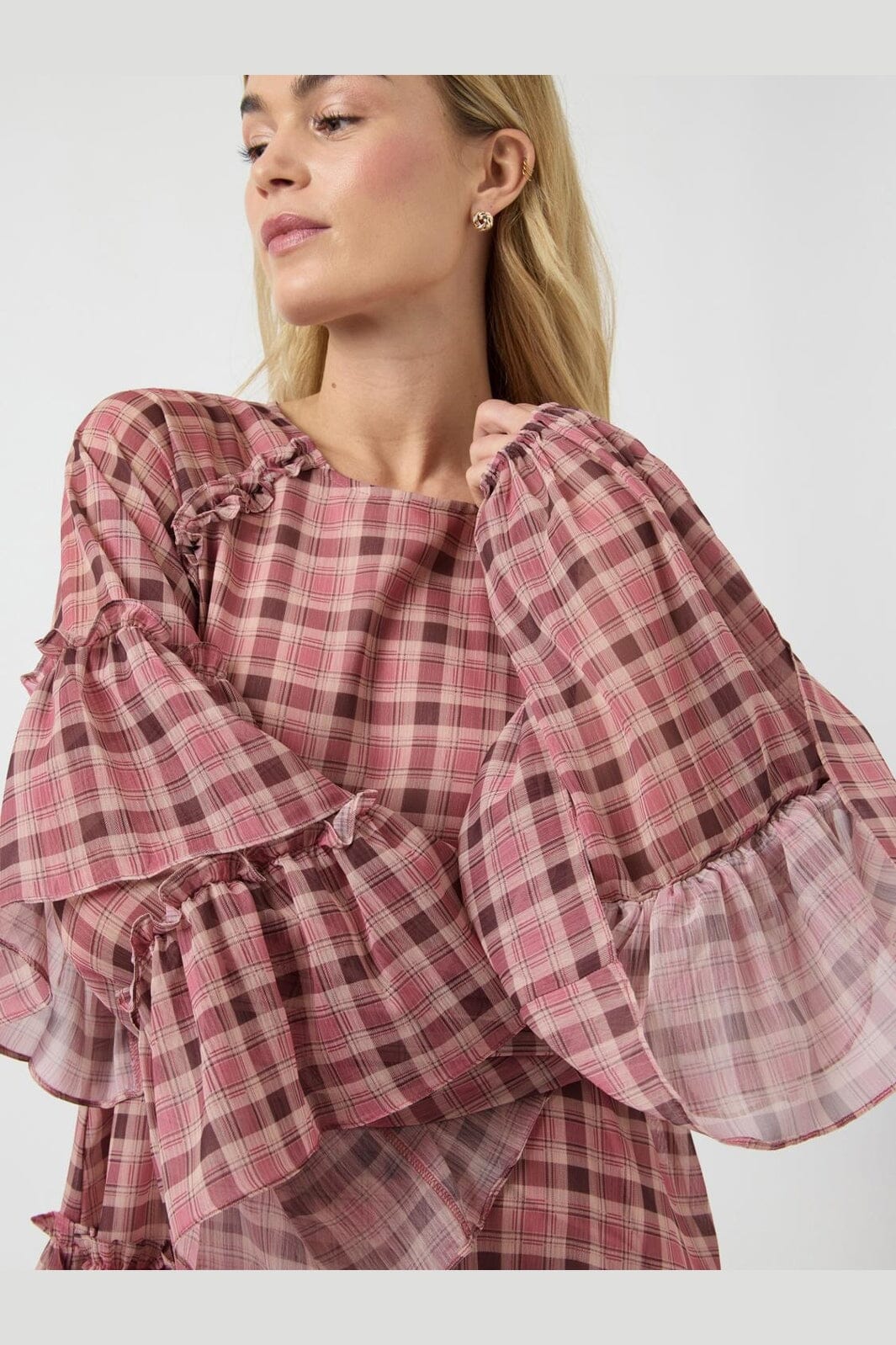YAS - Yassarina Ls Dress - 5035877 Moonlite Mauve W Checks