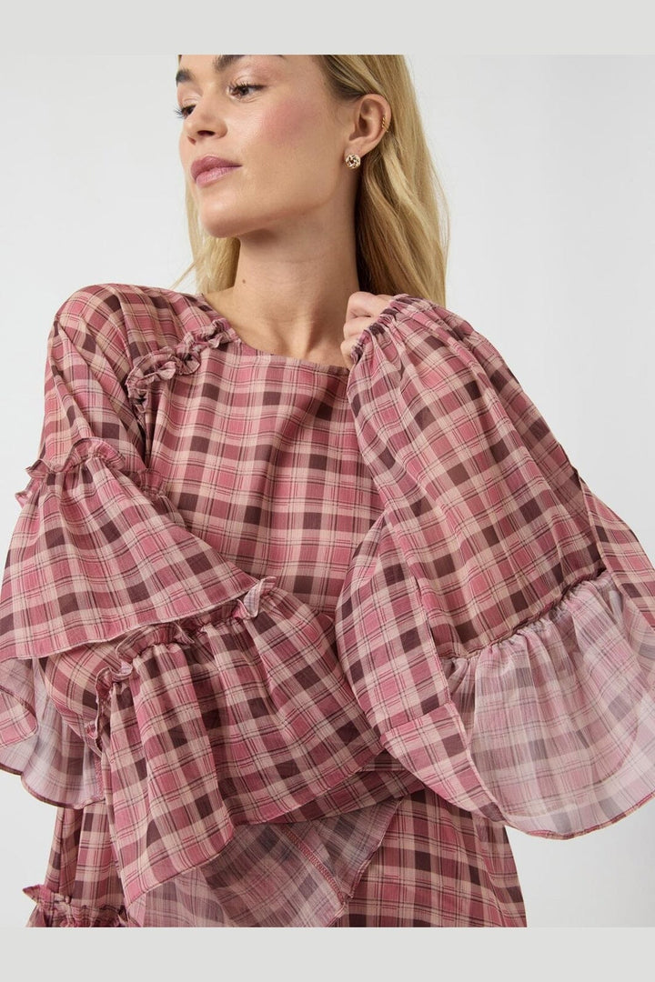 YAS - Yassarina Ls Dress - 5035877 Moonlite Mauve W Checks