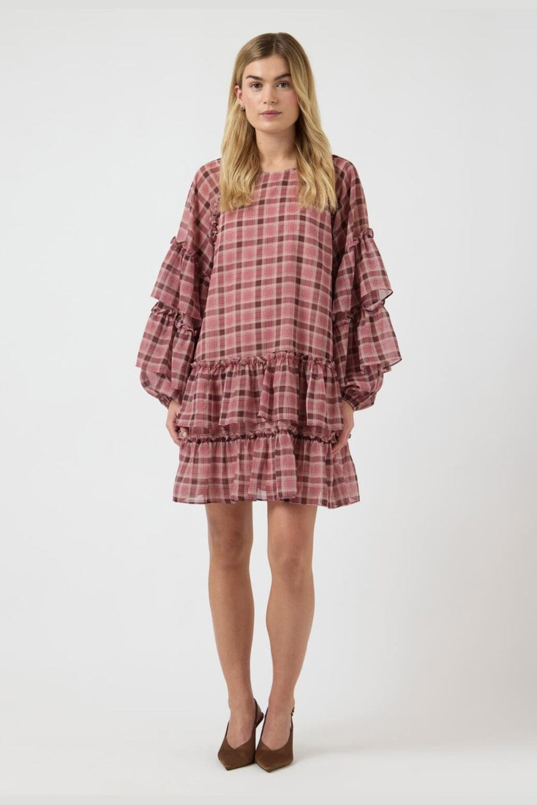 YAS - Yassarina Ls Dress - 5035877 Moonlite Mauve W Checks