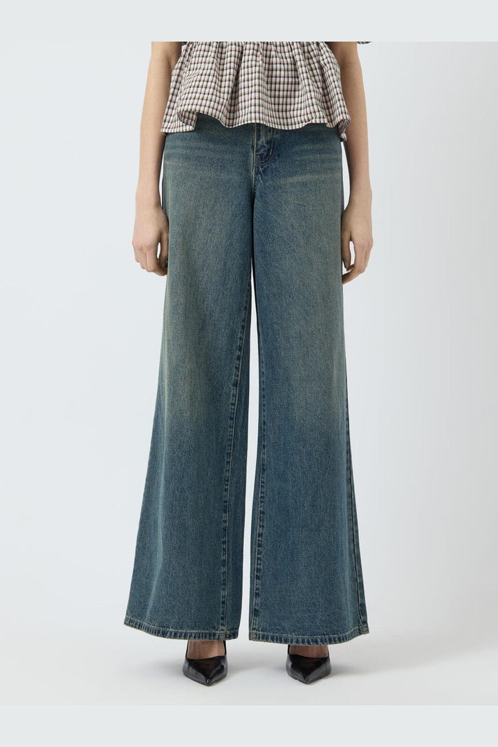 YAS - Yassiva Hmw Wide Jeans - 4828816 Medium Blue Denim Brown Wash