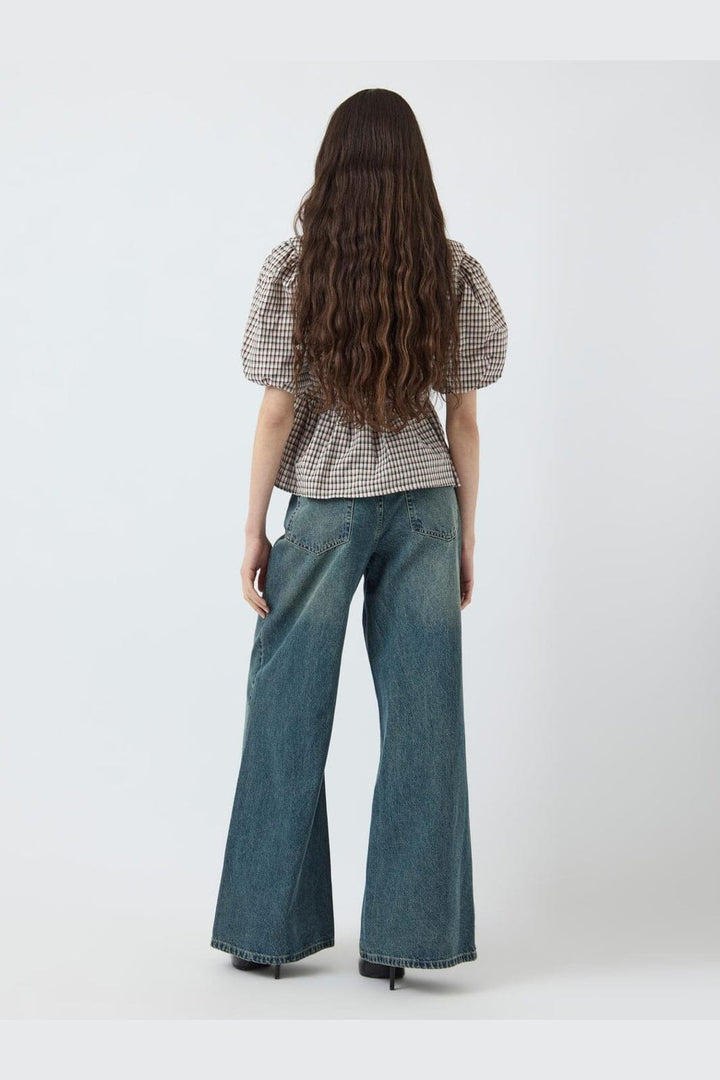 YAS - Yassiva Hmw Wide Jeans - 4828816 Medium Blue Denim Brown Wash
