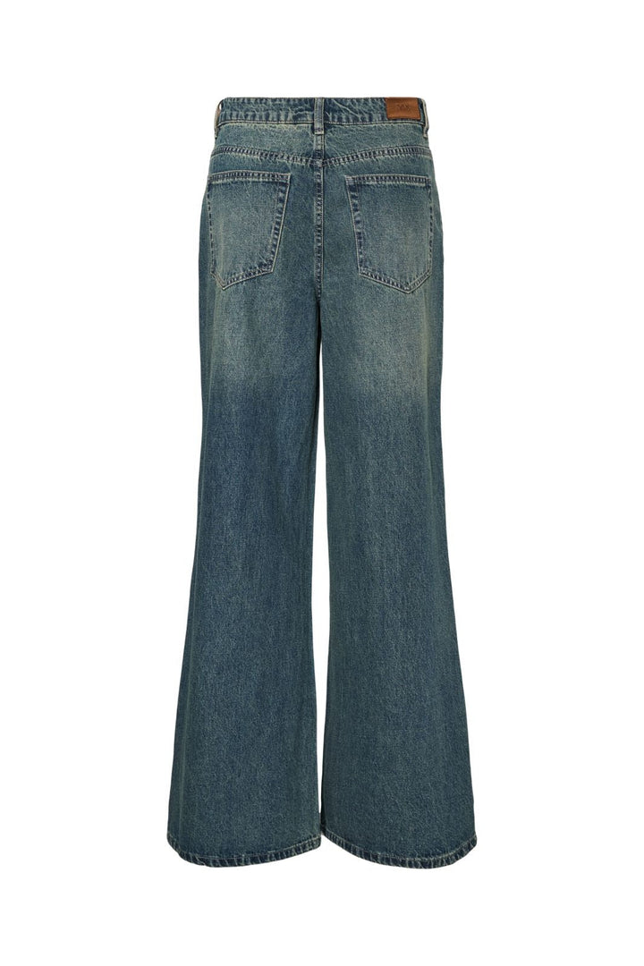 YAS - Yassiva Hmw Wide Jeans - 4828816 Medium Blue Denim Brown Wash