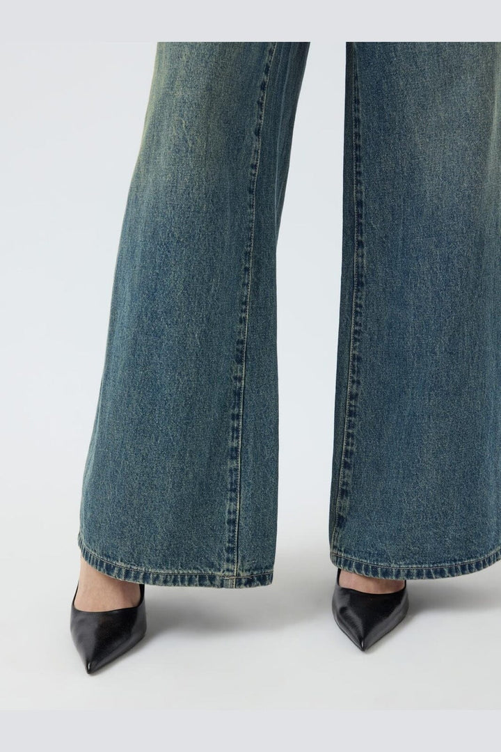 YAS - Yassiva Hmw Wide Jeans - 4828816 Medium Blue Denim Brown Wash