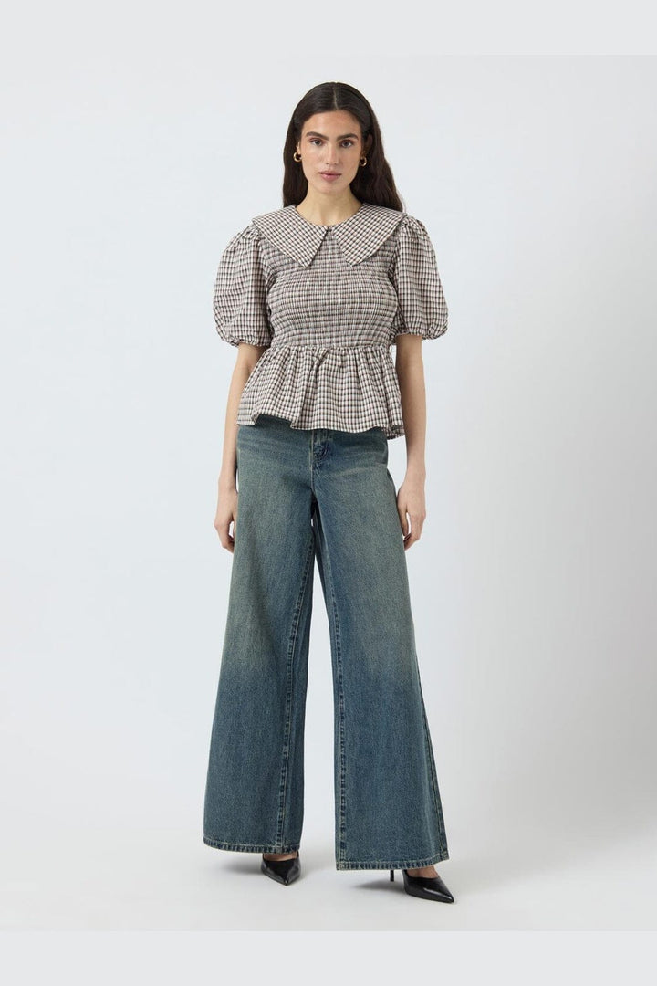 YAS - Yassiva Hmw Wide Jeans - 4828816 Medium Blue Denim Brown Wash