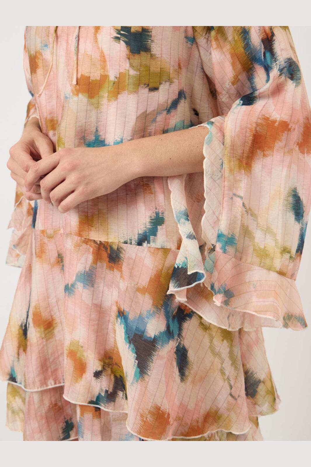 YAS - Yassoara Ls Dress - 4977625 Shadow Gray Sora Print