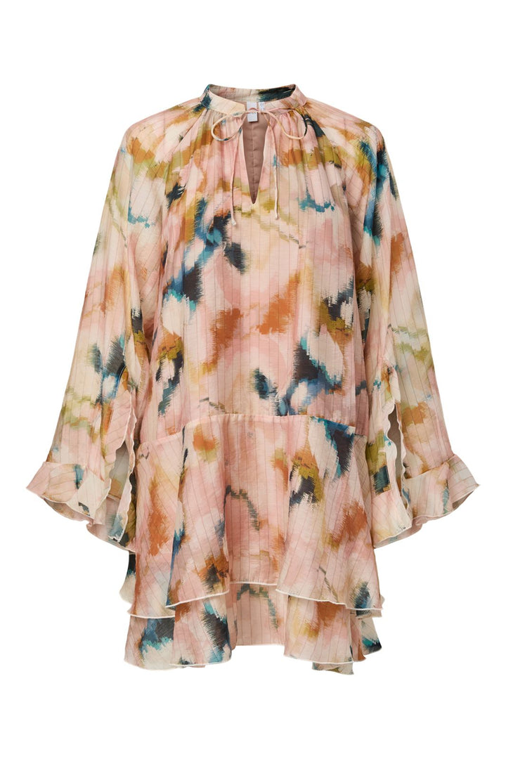 YAS - Yassoara Ls Dress - 4977625 Shadow Gray Sora Print