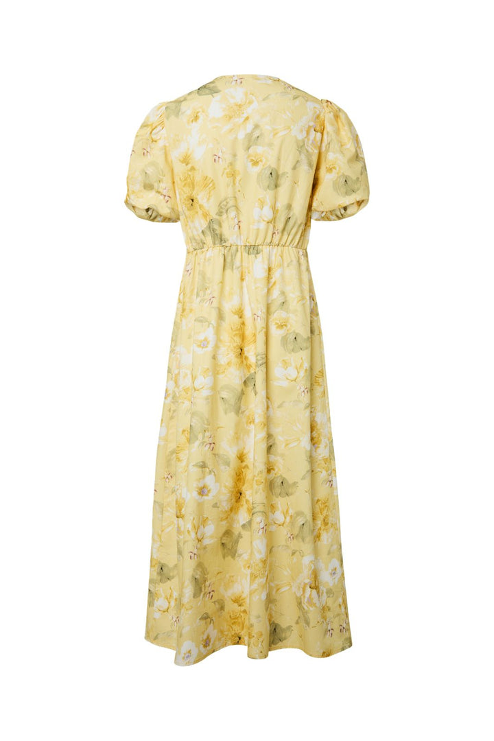 YAS - Yasstray Ss Midi Dress - 5086730 Pale Banana Lemon Print