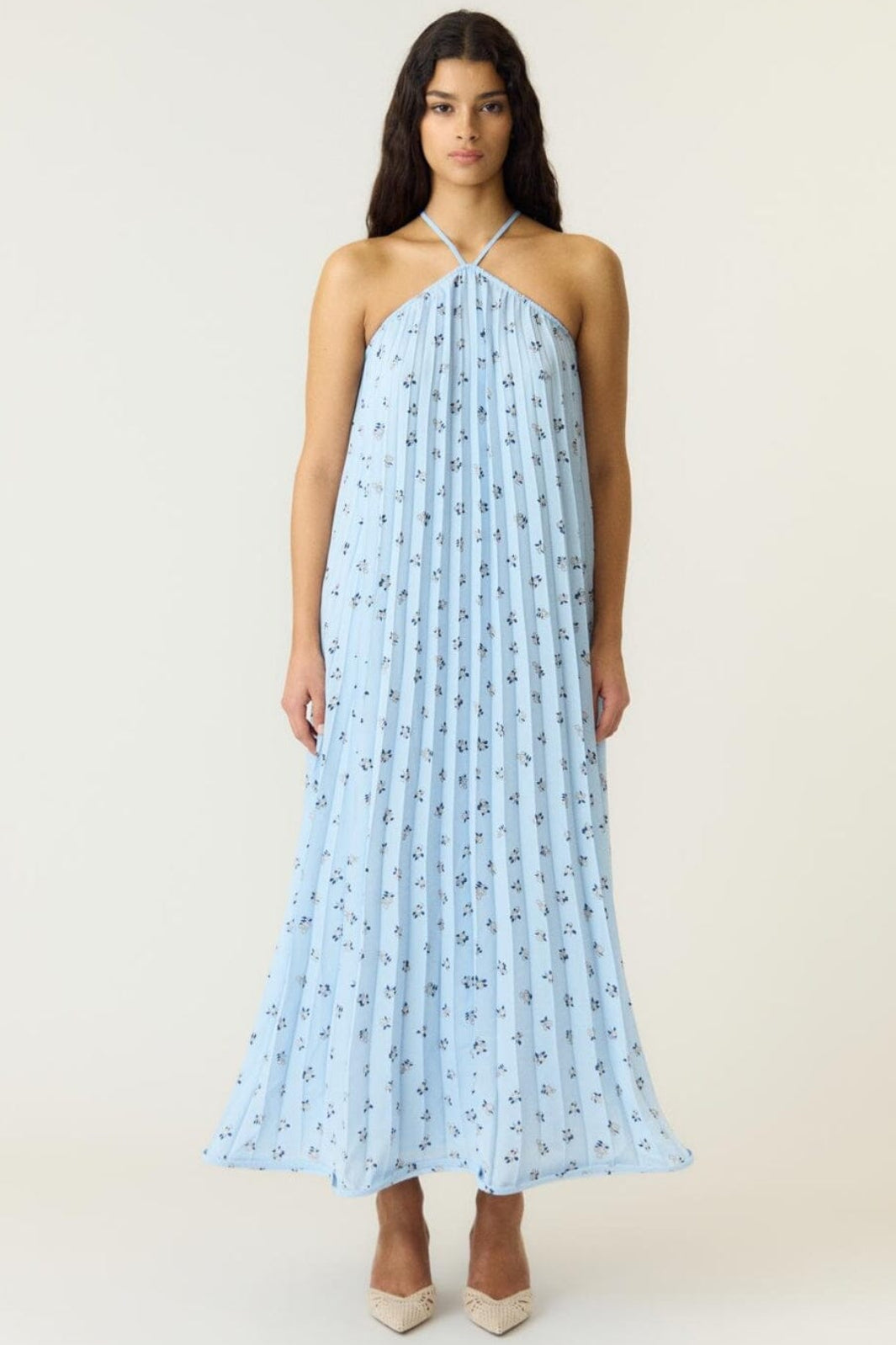 YAS - Yassvea Halterneck Maxi Dress - 5132925 Skyway Svea Print