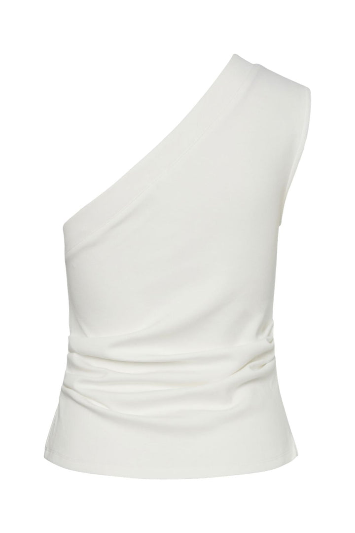 YAS - Yasvenice One Shoulder Top - 4763675 Star White