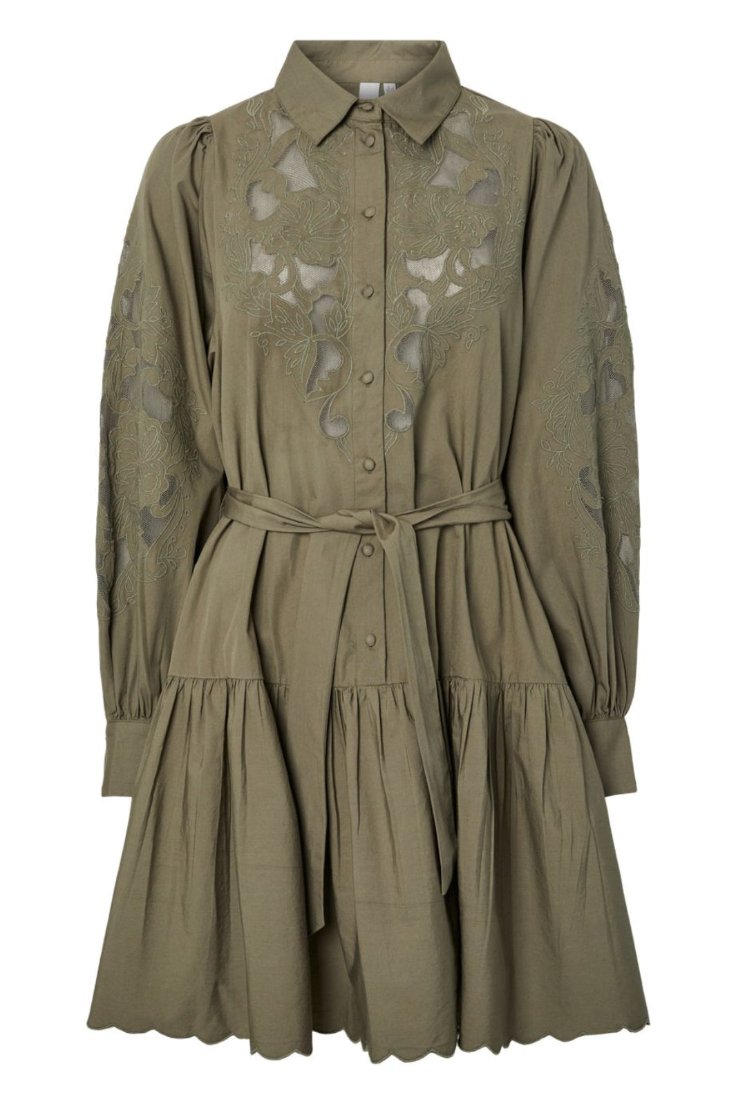 YAS - Yaswillo Ls Shirt Dress - 5005079 Dusty Olive