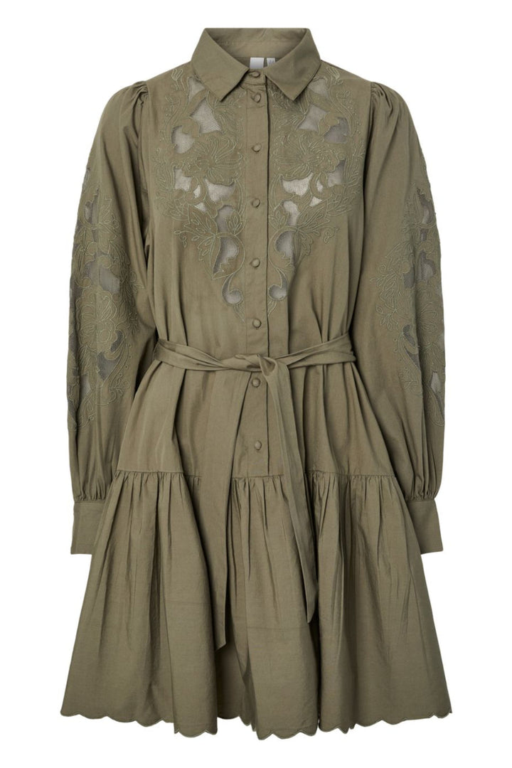 YAS - Yaswillo Ls Shirt Dress - 5005079 Dusty Olive